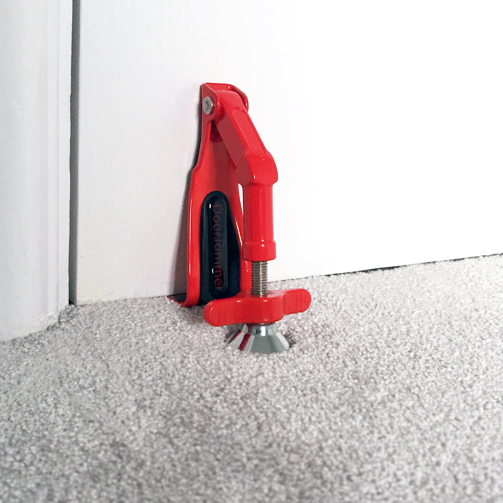 DoorJammer door lock on carpet